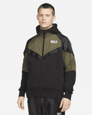 Nike x sacai Logo Half Zip Jacket 'Cargo Khaki Black' DQ9030-325